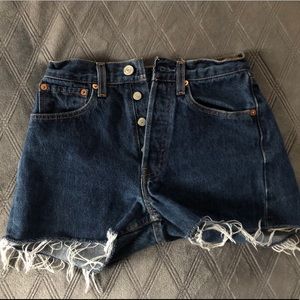 Levis 501 high rise shorts